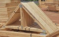 Residential home construction prefab trusses Royalty Free Stock Photo