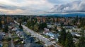 Residential Homes in quite suburban city neighborhood. Royalty Free Stock Photo