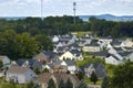 Residential homes in suburban sprawl development in Rochester, New York. Low-density two story private houses in rural