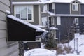 Residential House Garage Roof in winter Royalty Free Stock Photo