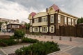 Residential house with a gate and an outbuilding at 11 Gorky Street, in the Historical Pedestrian Zone, built in 1910 for the