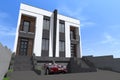 residential house townhouse 3D render modern