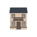 Residential house vector illustration, Flat design home image Royalty Free Stock Photo