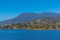 Residential houses at Berreidale bay in Hobart, Australia Royalty Free Stock Photo