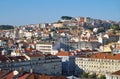 The residential houses on the hill in the Pombaline Lower Town Royalty Free Stock Photo