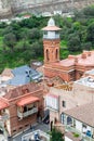 residential houses and Juma mosque minaret,Tbilisi Royalty Free Stock Photo