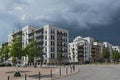 Residential houses in the new residential and commercial district Europaviertel of Frankfurt am Main, Germany