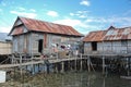 Residential houses on stilts, Maumere, Indonesia Royalty Free Stock Photo