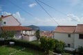 Residential Houses with View onto Old Town of Dubrovnik, Croatia Royalty Free Stock Photo