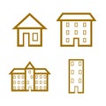 Residential Icon Set Royalty Free Stock Photo