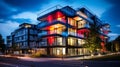 Residential innovation: modern glass home in townscape