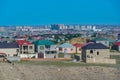 Residential neighborhood at Absheron peninsula in Azerbaijan