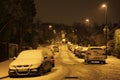 Residential road in winter