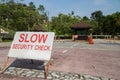 Residential security check point with boundary fencing Royalty Free Stock Photo