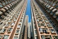 Residential skyscraper building, real estate exterior, HongKong Royalty Free Stock Photo