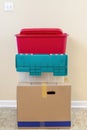 Residential Storage Containers In a Stack Royalty Free Stock Photo