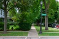 Residential Street Crossing and Sidewalk on Dempster Street in Evanston Illinois