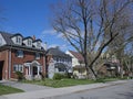 Residential street with large detached houses