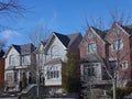 Residential street with row of modern houses Royalty Free Stock Photo