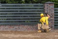 Metal Panels Fence Building Royalty Free Stock Photo