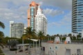 Residential towers at South Pointe Park, South Beach, Florida Royalty Free Stock Photo