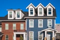 Residential townhouses. Modern apartment buildings in BC Canada. Modern complex of apartment buildings. Royalty Free Stock Photo