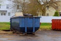 Residential view of new houses being built and construction garbage