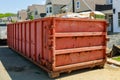 Residential view of new houses being built and construction garbage Royalty Free Stock Photo