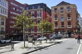 Residentials Architecture from Plaza Pintor Sotomayer Square of A Coruna Town. Spain.