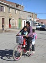 Residents of the city of Uyuni. Royalty Free Stock Photo