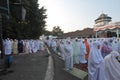 Residents of Eid al-Adha prayers in the courtyard of the palace solo Central Java Indonesia.