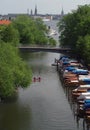 Residents of the Stockholm are kayaking in the Palsundet strait