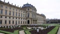 The Residenz, baroque Prince-Bishops Palace, Court Gardens facade, Wurzburg, Germany