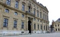 The Residenz, baroque Prince-Bishops Palace, Residenzplatz facade, partial view, south wing, Wurzburg, Germany