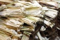 Residue from sugar cane juice and rest from the juice of sweet water was removed, waste of sugarcane residue from sugar cane make Royalty Free Stock Photo