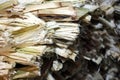 Residue from sugar cane juice and rest from the juice of sweet water was removed, waste of sugarcane residue from sugar cane Royalty Free Stock Photo