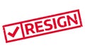 Resign rubber stamp