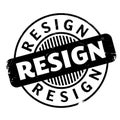 Resign rubber stamp