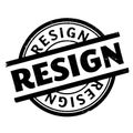 Resign rubber stamp