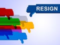 Resign Thumbs Down Means Quit Or Resignation From Job Government Or President