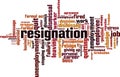 Resignation word cloud