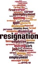 Resignation word cloud