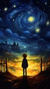 Resigning to the Starry Night: A Boy\'s Wish to Explore the City