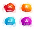 Resilience, Chart and Group icons. Euler diagram sign. Elastic, Presentation chart, Managers. Vector