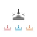 Resilience icon set on white. Vector