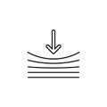Resilience line icon on white. Vector illustration