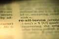 resilience word dict Royalty Free Stock Photo