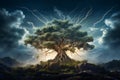 Resilient Nature power tree. Generate Ai