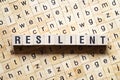 Resilient word concept on cubes Royalty Free Stock Photo