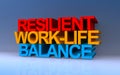resilient work-life balance on blue